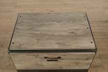 Load image into Gallery viewer, Rustic Industrial Lateral File Cabinet – 2 Drawer, Charred Wood &amp; Gray Finish

