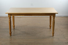 Load image into Gallery viewer, Solid Wood Farmhouse Dining Table with Turned Legs — 36" x 60"
