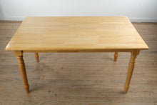 Load image into Gallery viewer, Solid Wood Farmhouse Dining Table with Turned Legs — 36" x 60"
