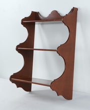 Load image into Gallery viewer, Butler 3-Tier Wall Shelf – Mahogany Finish
