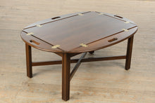 Load image into Gallery viewer, Solid Wood Folding Butler’s Table with Hinged Expanding Top
