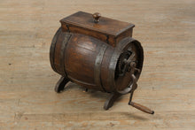 Load image into Gallery viewer, Antique European-Style Barrel Butter Churn – Hand-Crank Wooden &amp; Iron Gear Churn
