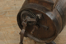 Load image into Gallery viewer, Antique European-Style Barrel Butter Churn – Hand-Crank Wooden &amp; Iron Gear Churn
