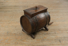 Load image into Gallery viewer, Antique European-Style Barrel Butter Churn – Hand-Crank Wooden &amp; Iron Gear Churn
