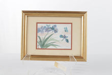 Load image into Gallery viewer, Anton Wang Watercolor Pair Birds Butterfly Iris Signed Numbered Framed Art 8 x 11
