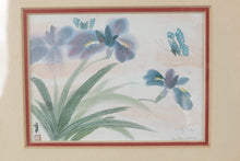 Load image into Gallery viewer, Anton Wang Watercolor Pair Birds Butterfly Iris Signed Numbered Framed Art 8 x 11
