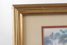 Load image into Gallery viewer, Anton Wang Watercolor Pair Birds Butterfly Iris Signed Numbered Framed Art 8 x 11
