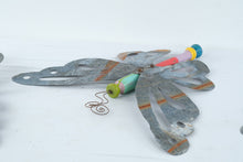Load image into Gallery viewer, Handmade Metal Butterfly Dragonfly Wall Art Folk Art Garden Decor Set 3

