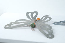 Load image into Gallery viewer, Handmade Metal Butterfly Dragonfly Wall Art Folk Art Garden Decor Set 3
