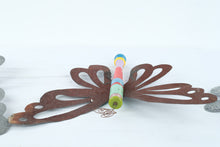 Load image into Gallery viewer, Handmade Metal Butterfly Dragonfly Wall Art Folk Art Garden Decor Set 3
