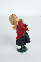 Load image into Gallery viewer, Byers Choice Traditional Child Girl Caroler Holding Orange 1999 Christmas Figure
