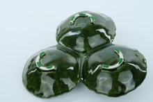Load image into Gallery viewer, Vintage Portuguese Cabbage Leaf Ceramic Divided Dish – 12” Wide

