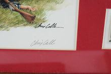 Load image into Gallery viewer, Chris Calle Civil War Bicentennial Framed Art &amp; Stamp Set – Union &amp; Confederate Soldiers Limited Edition (29/5000) – Dual Print Display, 26.5” x 15.5”
