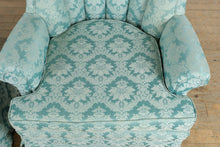 Load image into Gallery viewer, Pair of Seafoam Channel Back Chairs - Nix Upholstery
