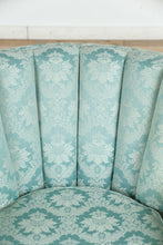 Load image into Gallery viewer, Pair of Seafoam Channel Back Chairs - Nix Upholstery
