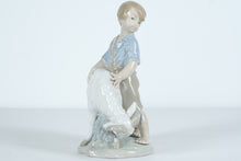 Load image into Gallery viewer, NAO by Lladró Figurine – Boy with Goat Porcelain Statue, Made in Spain
