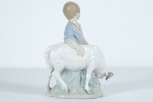 Load image into Gallery viewer, NAO by Lladró Figurine – Boy with Goat Porcelain Statue, Made in Spain
