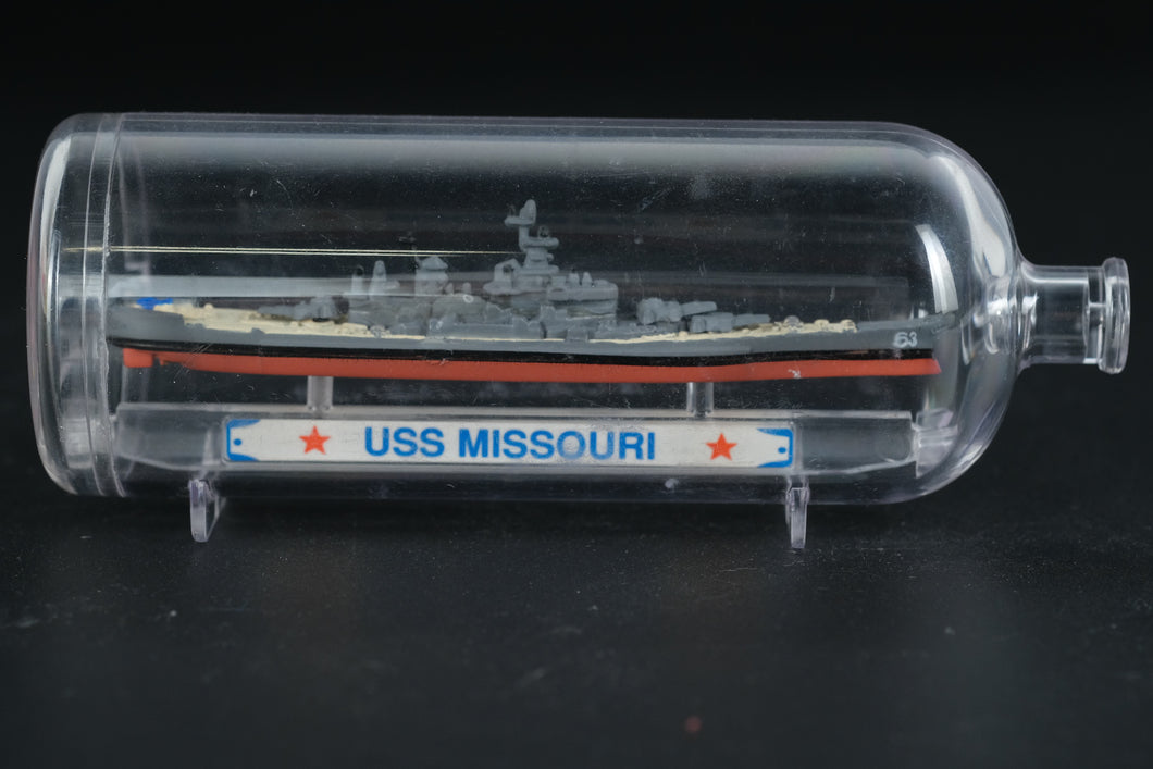 USS Missouri Ship in a Bottle – 1991 Galoob Micro Machines Collectible
