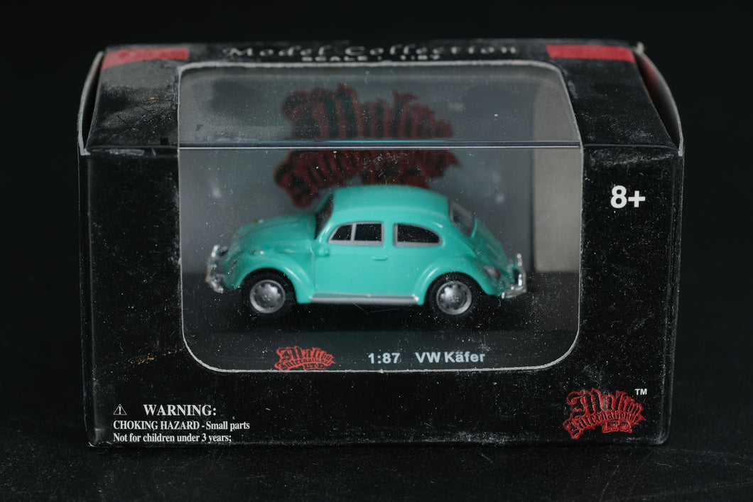 Malibu International VW Käfer (Beetle) – 1:87 Scale Die-Cast Model (Turquoise)