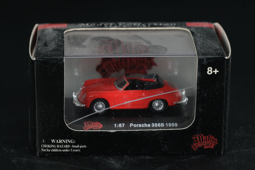 Malibu International Porsche 356B (1959) – 1:87 Scale Die-Cast Model (Red)