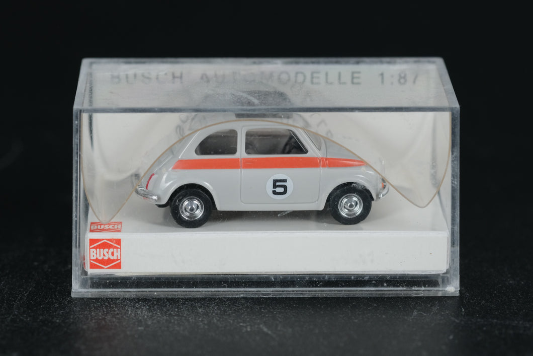 Busch Fiat 500 “Rallye” – 1:87 Scale Die-Cast Model (#48704)