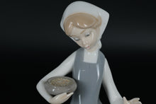 Load image into Gallery viewer, Lladró Porcelain Figurine – Girl Feeding Goose, Handcrafted in Spain
