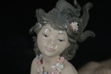 Load image into Gallery viewer, Lladro &quot;Fantasy&quot; Porcelain Mermaid Figurine with Floral Accents
