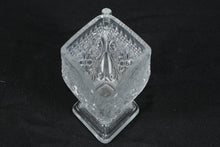 Load image into Gallery viewer, Vintage Pressed Glass Creamer with Floral &amp; Diamond Pattern – 5.5" Wide
