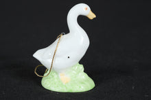 Load image into Gallery viewer, Vintage Bone China Goose Figurine Ornament – Made in Taiwan (3")
