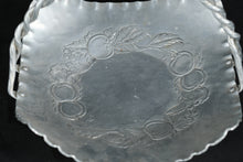Load image into Gallery viewer, Vintage Forged Aluminum Basket with Handle – Floral Embossed Serving Dish, 10" x 9" x 7"
