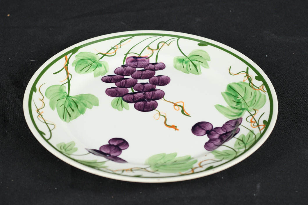 Blue Ridge Southern Potteries Hand-Painted Plate – Grapevine Pattern, 9.25