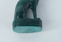 Load image into Gallery viewer, Miniature Egyptian Bastet Cat Statue – Green Stone-Style Figurine, 3&quot;
