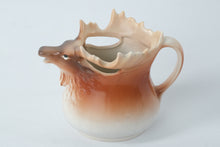 Load image into Gallery viewer, Antique Austrian Stag Head Majolica Pitcher – 6&quot; x 3.5&quot; x 4.5&quot; – Hand-Painted Elk Jug
