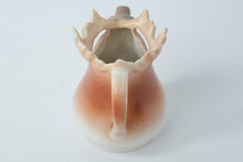Load image into Gallery viewer, Antique Austrian Stag Head Majolica Pitcher – 6&quot; x 3.5&quot; x 4.5&quot; – Hand-Painted Elk Jug
