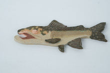 Load image into Gallery viewer, Handmade Ceramic Fish Wall Plaque – Rustic Lake House Cabin Fishing Decor 7.5&quot;
