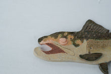 Load image into Gallery viewer, Handmade Ceramic Fish Wall Plaque – Rustic Lake House Cabin Fishing Decor 7.5&quot;
