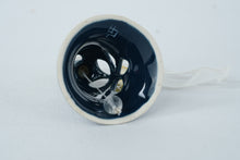 Load image into Gallery viewer, Hand-Painted Hungarian Porcelain Bell Ornament – Blue &amp; White Floral Cutout Design, 2.5&quot; Tall
