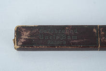 Load image into Gallery viewer, Vintage Shumate’s Tungsten Straight Razor with Original “Uncle Sam Razors” Box
