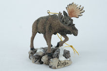 Load image into Gallery viewer, Alaska Moose Ornament – Wildlife Souvenir Figurine – Rustic Christmas Tree Decoration
