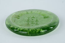 Load image into Gallery viewer, Vintage Jamestown VA 1608–1979 Green Glass Paperweight – Commemorative Souvenir
