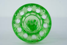 Load image into Gallery viewer, Vintage Uranium Glass Lady Flower Frog – Depression Glass Green Figurine, 8.5&quot; Tall
