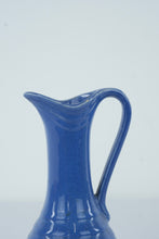 Load image into Gallery viewer, Vintage Blue Ceramic Ewer-Style Pitcher Vase – 7.5&quot; Tall, Classic Pottery Jug
