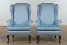 Load image into Gallery viewer, Fabulous Pair of Blue Wingback Chairs- Preview 02/18
