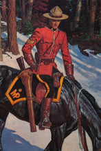 Load image into Gallery viewer, “Thirsty Trail” by Arnold Friberg – Framed RCMP Art Print
