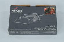 Load image into Gallery viewer, All-Clad Nonstick Grille Pan with Enameled Cast Iron Panini Press
