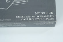 Load image into Gallery viewer, All-Clad Nonstick Grille Pan with Enameled Cast Iron Panini Press
