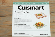 Load image into Gallery viewer, Cuisinart Compact Deep Fryer – Model CDF-100 with Stainless Steel Finish
