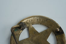 Load image into Gallery viewer, Lone Star Legacy: Solid Brass Texas Ranger Badge Belt Buckle
