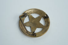 Load image into Gallery viewer, Lone Star Legacy: Solid Brass Texas Ranger Badge Belt Buckle
