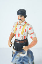 Load image into Gallery viewer, Paul Bunyan &amp; Babe the Blue Ox Ceramic Decanter
